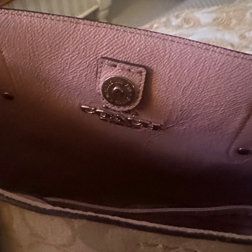 Coach Tan and Brown Signature Tote - Picture 3 of 4